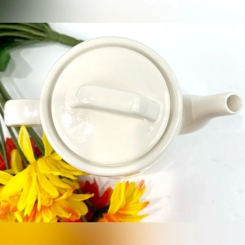 Rae Dunn Artisan Collection By Magenta Tea Pot White & Black